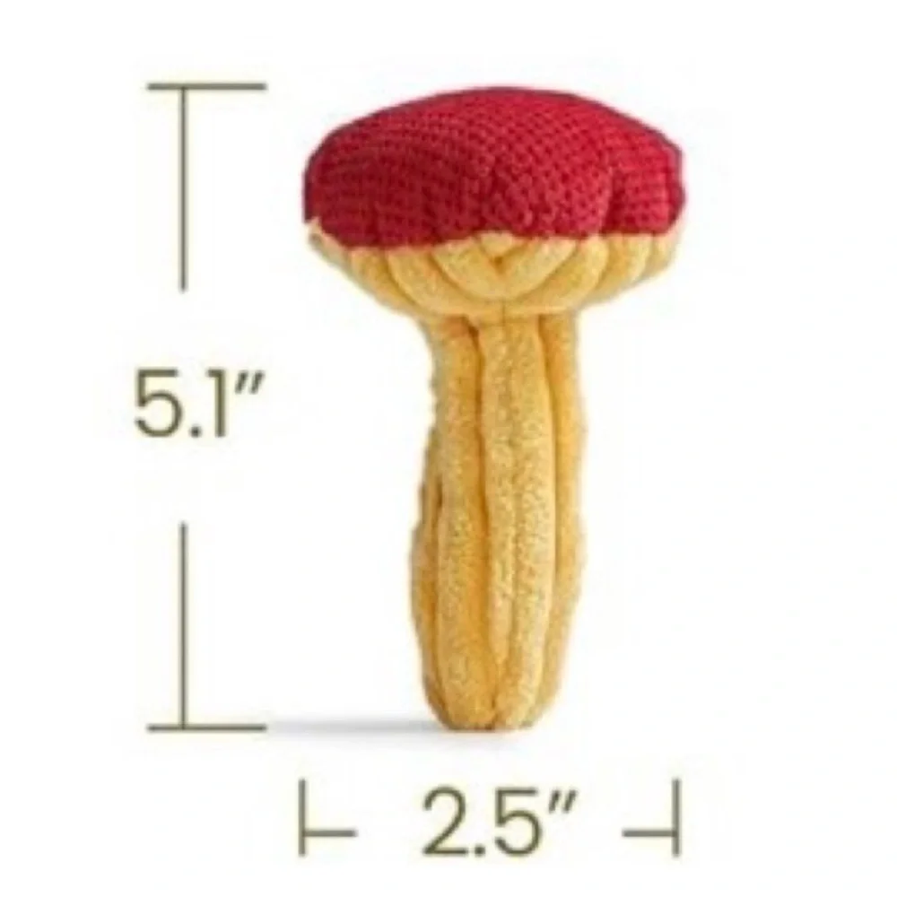 Mushroom Catnip Cat Toys, Catnip & Silvervine Chew Toy, Red Amanita Mushroom 🍄